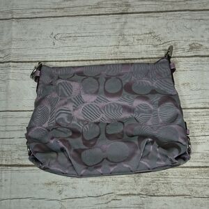 Coach Purple Canvas Logo Bag No Strap